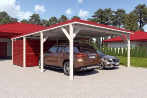 Carport Ralf 52m² with a storage room