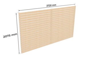 Rear wall for Ralf 24m² carports