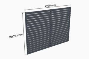 Rear wall for Ralf 18m² and 26m² carports