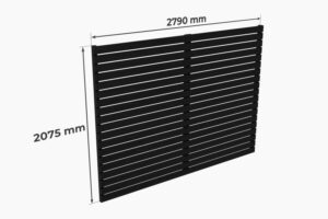 Rear wall for Ralf 36m² and 52m² carports