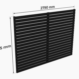 Rear wall for Ralf 36m² and 52m² carports